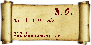 Majlát Olivér névjegykártya